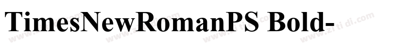 TimesNewRomanPS Bold字体转换